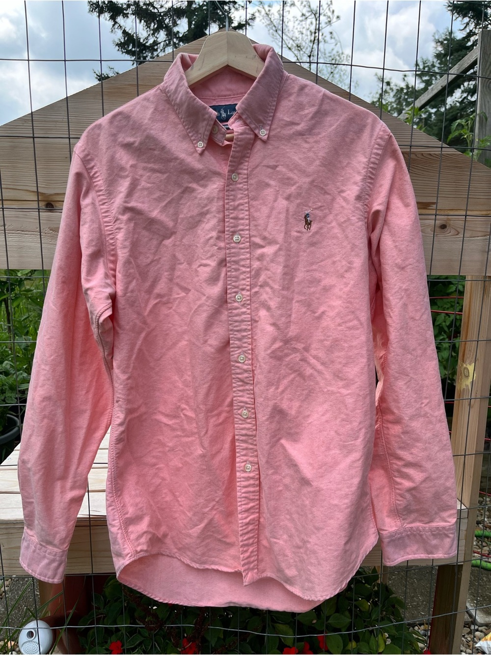 Ralph Lauren Men's Pink Button-Down Oxford Shirt